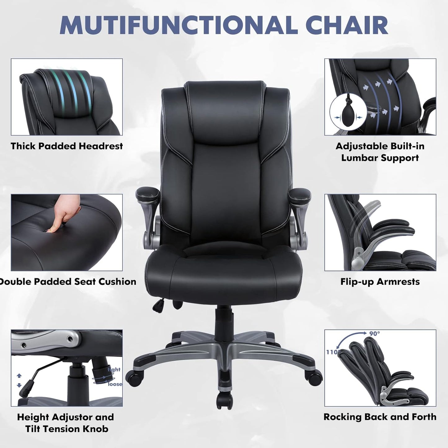 COLAMY High Back Executive Office Chair