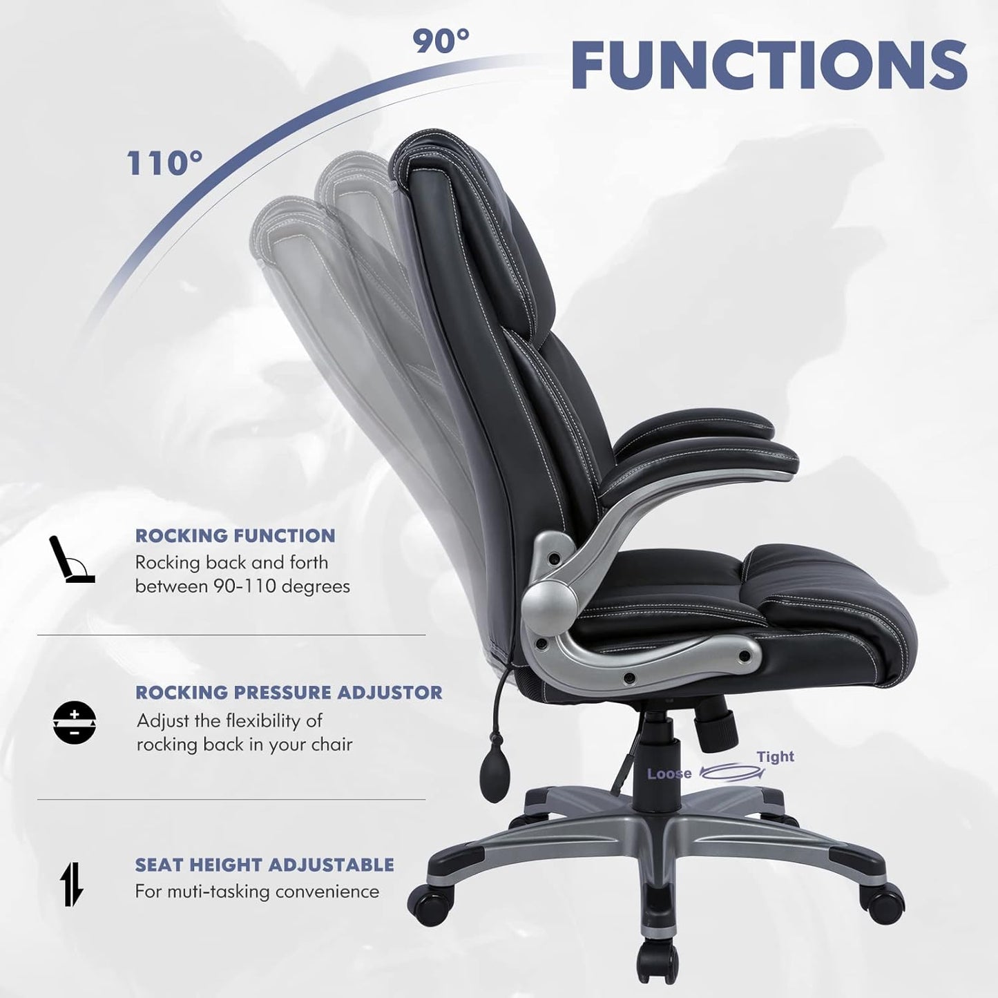 COLAMY High Back Executive Office Chair