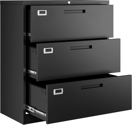 Letaya Lateral 3 Drawer File Cabinets with Lock